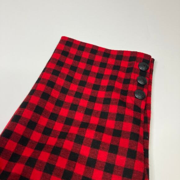 Talbots | Skinny Ankle Pants Plaid Red Black Polyester Blend Womens Large Petite - Picture 5 of 7